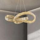 Modern Gold Crystal Ring LED Chandelier by Ljojo - Luxury Lighting for Living Room Dining Bedroom