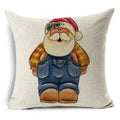 Christmas Santa Claus Pillowcase: Ljojo Linen Decoration for Car Sofa 45cm * 45cm