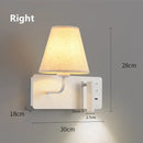 LED Bedside Reading Wall Lamp USB Nordic Bedroom Sconce Study Room Spotlight - Ljojo
