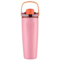 Ljojo 30oz Insulated Water Bottle with Straw - Vacuum Thermos Cup for Hot/Cold Drinks