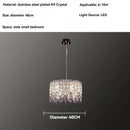 Ljojo Modern Luxury Purple Crystal Chandelier for Living Room Kitchen LED Hanging Lamp