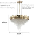 Italian K9 Crystal Pendant Lights Luxury Gold Chandelier for Bedroom Living Dining Room - Ljojo