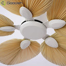Nordic LED Ceiling Fan with Palm Leaf | Modern Simplicity Chandelier for Home Decoration by Ljojo