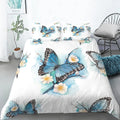 Butterfly Bedding Set - Blue Purple Butterflies Comforter Cover - Ljojo Brand