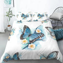 Butterfly Bedding Set - Blue Purple Butterflies Comforter Cover - Ljojo Brand