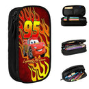 Ljojo Lightning Mcqueen Double Layer Pen Box - Large Capacity, Office & Makeup Accessories