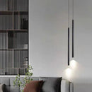 Ljojo Minimalist Pendant Lights: Gold/Black Adjustable Chandeliers for Bedroom, Living, Dining Room