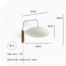 Japanese Style Imitation Silk Swing Arm Wall Lamp for Bedroom Study by Ljojo