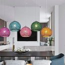 Nordic Color Macaron Aluminum Wire Chandelier | Modern Restaurant Bedside Lighting - Ljojo