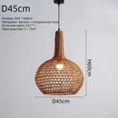 Wabi-Sabi Cap Rattan LED Pendant Lights - Japanese Tea Room Chandelier by Ljojo