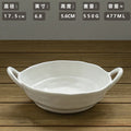 Ljojo Matte Ceramic Two Ear Bowl for Soup, Noodles, Salad - Light Food Bowl