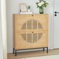 Ljojo™ Farmhouse Shoe Cabinet with Flip Drawers, Slim Shoe Storage Organizer