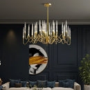 Ljojo Luxe Crystal Chandelier: Elegant Nordic Office & Living Room Pendant Lamp