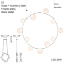 Nordic Designer White Glass Chandelier for Living Room, Dimmable Ceiling Fixture by Ljojo