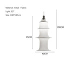 Modern Nordic Silk Long Bone LED Pendant Lights for Home Restaurant Chandelier by Ljojo