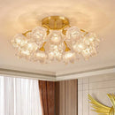 Ljojo Luxury Copper Ceiling Light Chandelier for Modern Living Room décor