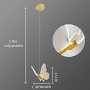 Butterfly Led Chandelier Light | Bedroom Acrylic Pendant Lamp by Ljojo