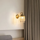 Ljojo™ Copper Crystal Wall Sconce: Elegant American Retro Style for Bedroom and Living Room