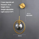 SANDYHA Modern Glass Wall Lamp | Nordic Bedroom Light for Home Decor | Ljojo