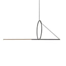 Ljojo Black Strip LED Pendant Light - Modern Hanging Lamp for Dining Room Table