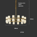 Ljojo Marble Copper LED Chandeliers: High-end Modern Gold Hanging Lamps for Home Decor