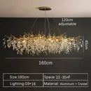 Crystal Gold LED Chandelier: Luxury Living Room Pendant Lamps by Ljojo