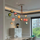Handmade Glazed Glass Bubble Chandelier Dimmable LED G9 Light for Elegant Home Decor by Ljojo