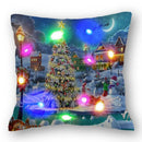 Christmas Santa LED Light Pillowcase for Home Decor, 45x45cm - Ljojo