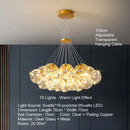 Modern Glossy Glass Ball LED Chandelier for Living Rooms by Ljojo