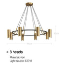 LED Copper Ring Spotlight Chandelier Elegant Lighting Fixture for Home Living Room by Ljojo