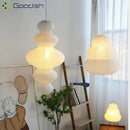 Ljojo Akari Rice Paper Cage Pendant Light Japanese Style Chandelier Home Decor LED Lamp