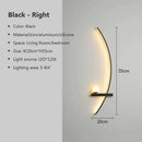 LED Wall Lamp Moon Symmetry Black - Modern Indoor Decor for Bedroom by Ljojo