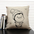 Animal Penguin Cushion Cover 45x45, Ljojo Brand - Cute & Funny Decorative Pillowcase