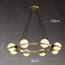 Ljojo Luxury Gold Ball Chandelier Pendant Light Fixture for Dining Living Bedroom