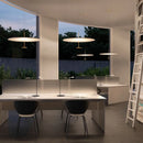 Ljojo Modern Flat Pendant Light Suspension Luminaire Hanging Lamp for Living Room