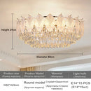 French Crystal Chandelier Luxury Modern Oval Glass Ljojo Ceiling Lamp