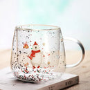 Ljojo 10oz Double Wall Glass Espresso Cup - Christmas Edition