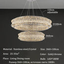 Luxury Crystal Chandelier Ceiling Lamp for Family Villas. Modern Lighting for Living & Dining Rooms by Ljojo