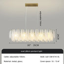 Ljojo Luxury Feather Crystal Chandelier - Cream Style Main Bedroom Lighting