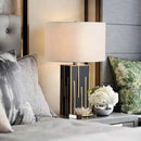 Ljojo Luxury Gold Metal Fabric Shade LED Desk Lamp