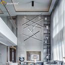 LED Modern Minimalist Stair Chandelier Strip Light for Villa Living Room by Ljojo