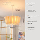 Linen Fabric Medieval Cream Chandelier for French Countryside Revival by Ljojo