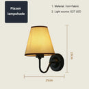 Nordic Fabric Lampshade Wall Lamp E27 LED - Modern Bedroom & Dining Room Lighting by Ljojo