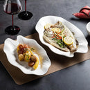 Ljojo Lotus Leaf Fish Plate Ceramic Creative Serving Dish Restaurant Tableware