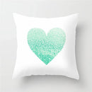 Ljojo Mint Green Geometric Animal Print Pillowcase for Home and Office Decor