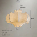 Wabi-sabi Minimalist Cream Silk Chandelier for Home Decor by Ljojo