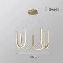 Ljojo Modern U Shape Ceiling Led Chandeliers for Living Room Luxury Home Decor Fixture