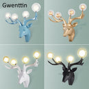 Ljojo LED Deer Antlers Wall Sconce for Home Decor and Mirror Lights