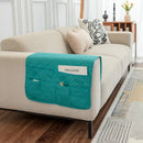 Ljojo Modern Armrest Pad With Storage Layer for Sofa, All Seasons, Khaki Gray