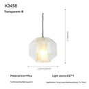 Modern Minimalist Glass Chandelier Creative Indoor Ceiling Lamp by Ljojo